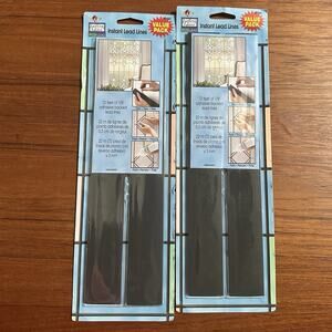 2 New Packages Gallery Glass Instant Lead Lines 72 ft 1/8 Thick, 16690 Black